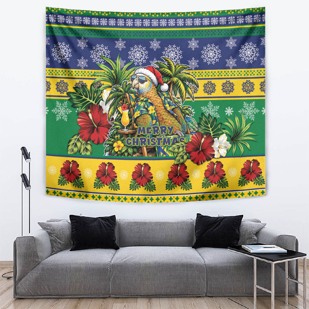 Afro-Vincentian Christmas Tapestry This Vincy Parrot Needs A Beach Retreat