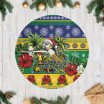 Afro-Vincentian Christmas Tree Skirt This Vincy Parrot Needs A Beach Retreat