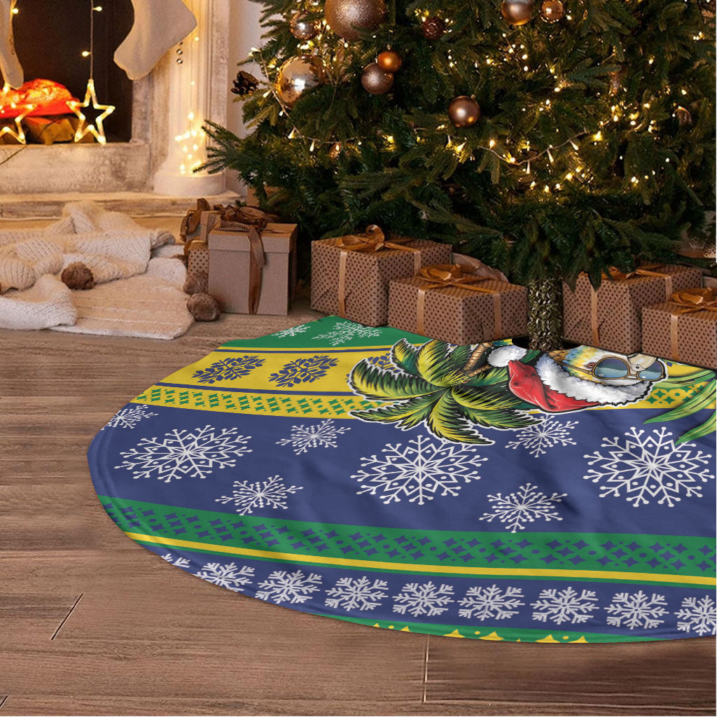 Afro-Vincentian Christmas Tree Skirt This Vincy Parrot Needs A Beach Retreat