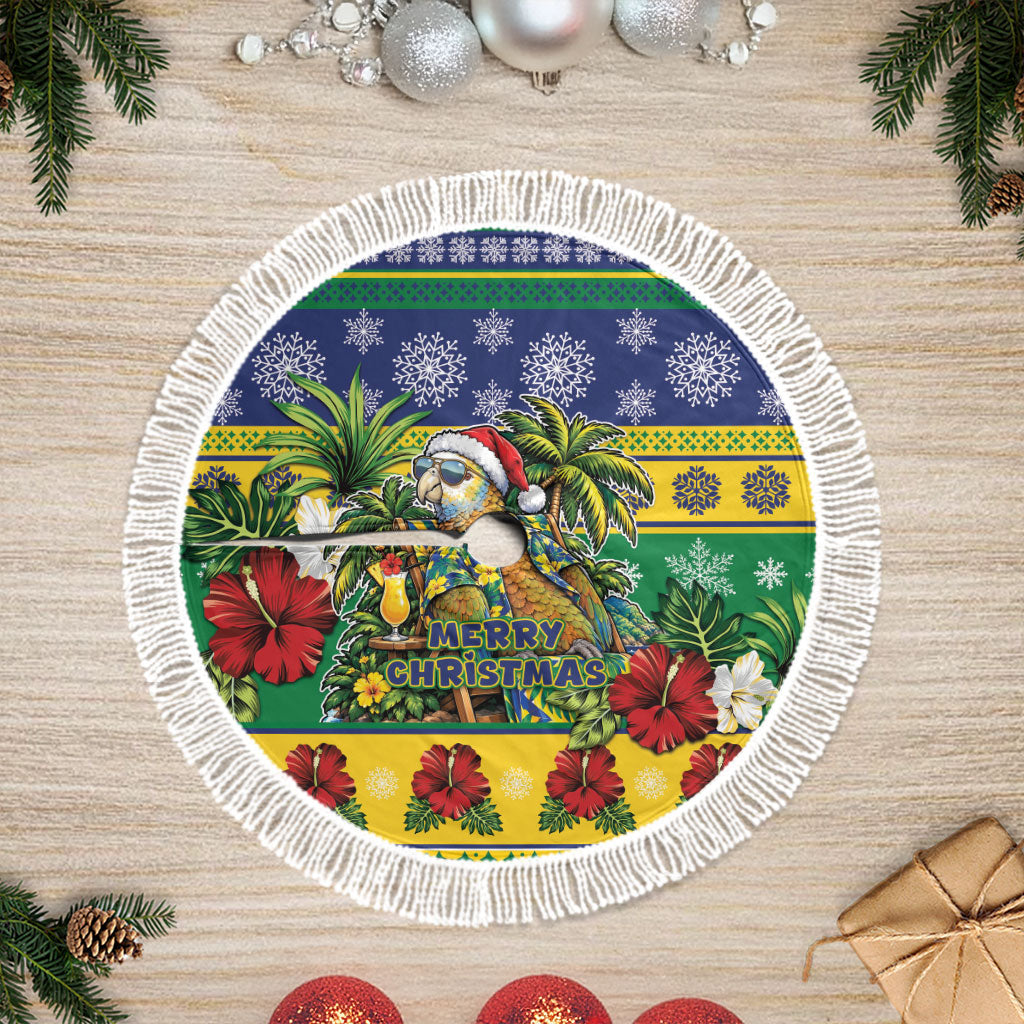 Afro-Vincentian Christmas Tree Skirt This Vincy Parrot Needs A Beach Retreat