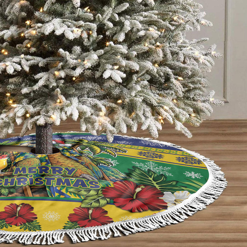 Afro-Vincentian Christmas Tree Skirt This Vincy Parrot Needs A Beach Retreat