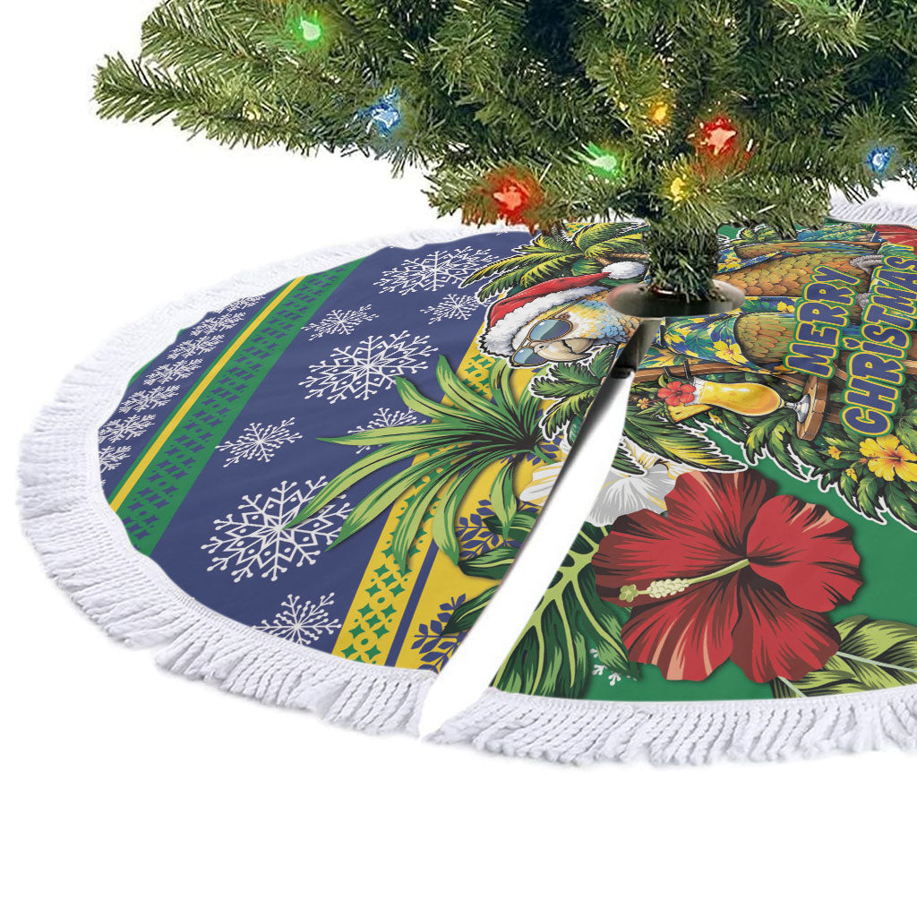 Afro-Vincentian Christmas Tree Skirt This Vincy Parrot Needs A Beach Retreat