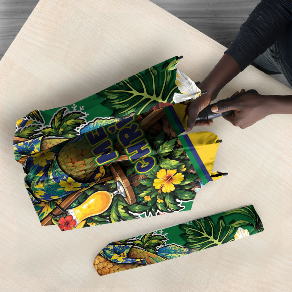 Afro-Vincentian Christmas Umbrella This Vincy Parrot Needs A Beach Retreat