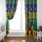 Afro-Vincentian Christmas Window Curtain This Vincy Parrot Needs A Beach Retreat