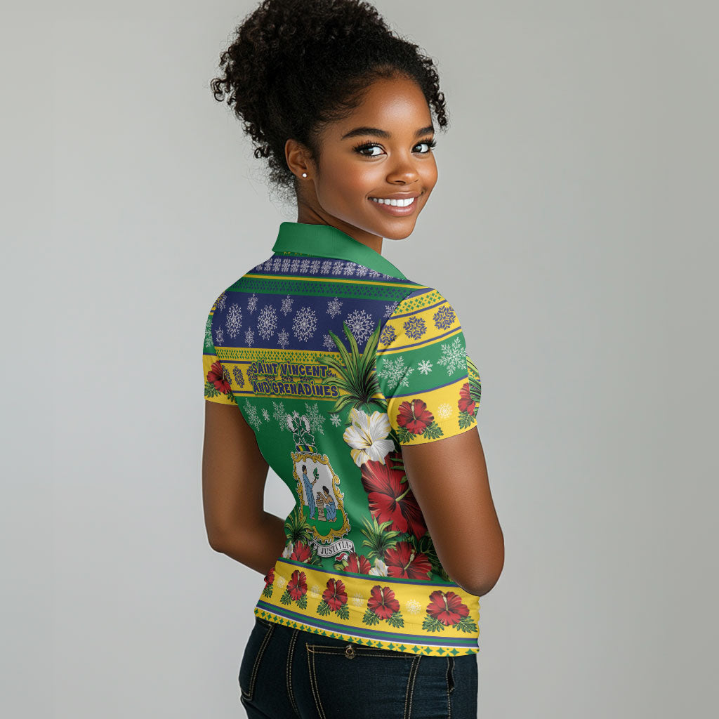 Afro-Vincentian Christmas Women Polo Shirt This Vincy Parrot Needs A Beach Retreat