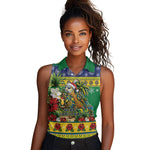 Afro-Vincentian Christmas Women Sleeveless Polo Shirt This Vincy Parrot Needs A Beach Retreat