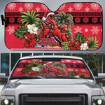 Afro-Trinidadian and Tobagonian Christmas Auto Sun Shade This Scarlet Ibis Needs A Beach Retreat