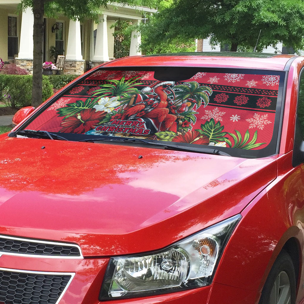 Afro-Trinidadian and Tobagonian Christmas Auto Sun Shade This Scarlet Ibis Needs A Beach Retreat