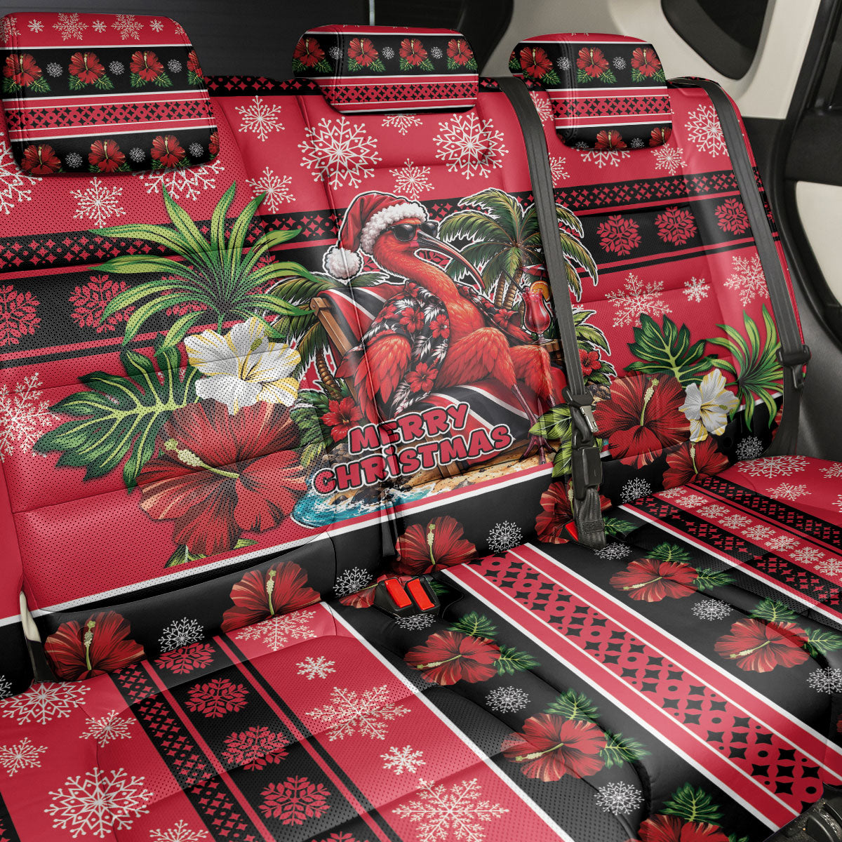 Afro-Trinidadian and Tobagonian Christmas Back Car Seat Cover This Scarlet Ibis Needs A Beach Retreat