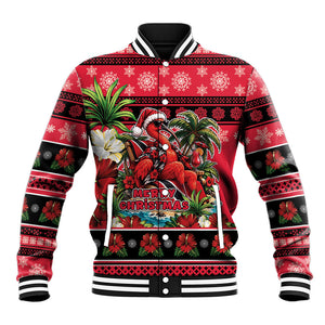 Afro-Trinidadian and Tobagonian Christmas Baseball Jacket This Scarlet Ibis Needs A Beach Retreat