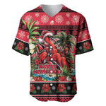 Afro-Trinidadian and Tobagonian Christmas Baseball Jersey This Scarlet Ibis Needs A Beach Retreat