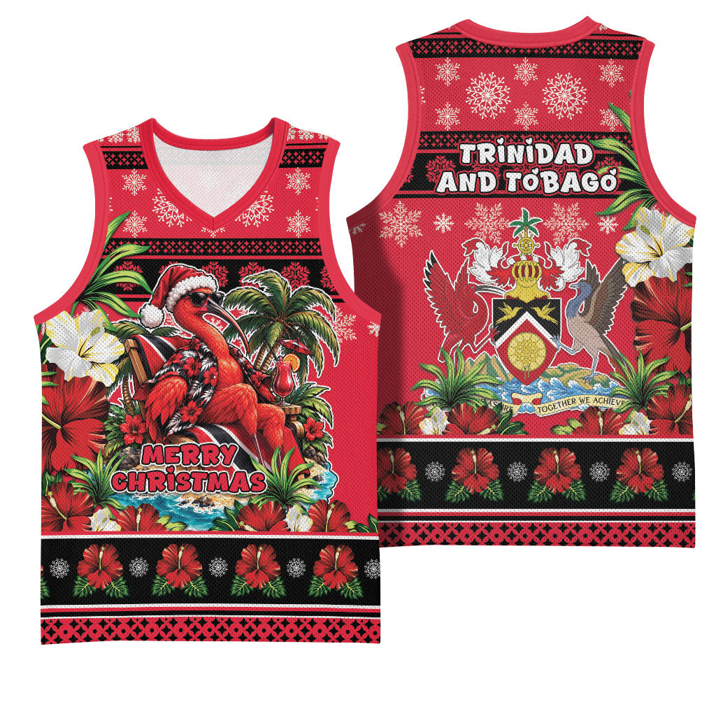 Afro-Trinidadian and Tobagonian Christmas Basketball Jersey This Scarlet Ibis Needs A Beach Retreat