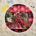 Afro-Trinidadian and Tobagonian Christmas Beach Blanket This Scarlet Ibis Needs A Beach Retreat