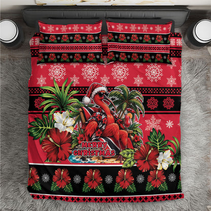 Afro-Trinidadian and Tobagonian Christmas Bedding Set This Scarlet Ibis Needs A Beach Retreat