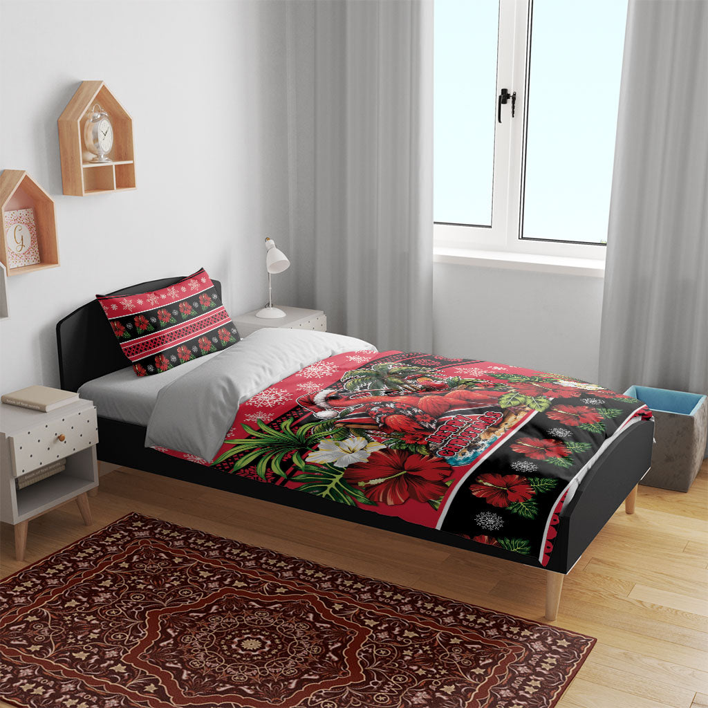 Afro-Trinidadian and Tobagonian Christmas Bedding Set This Scarlet Ibis Needs A Beach Retreat