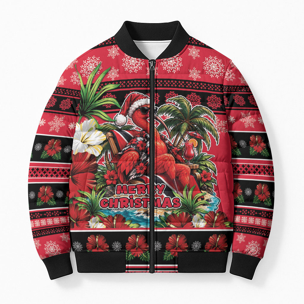 Afro-Trinidadian and Tobagonian Christmas Bomber Puffer Jacket This Scarlet Ibis Needs A Beach Retreat