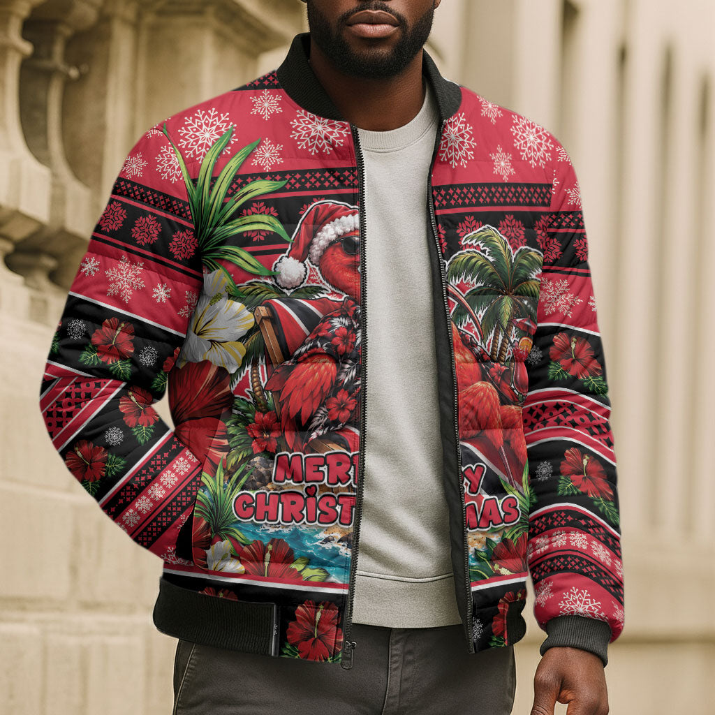 Afro-Trinidadian and Tobagonian Christmas Bomber Puffer Jacket This Scarlet Ibis Needs A Beach Retreat