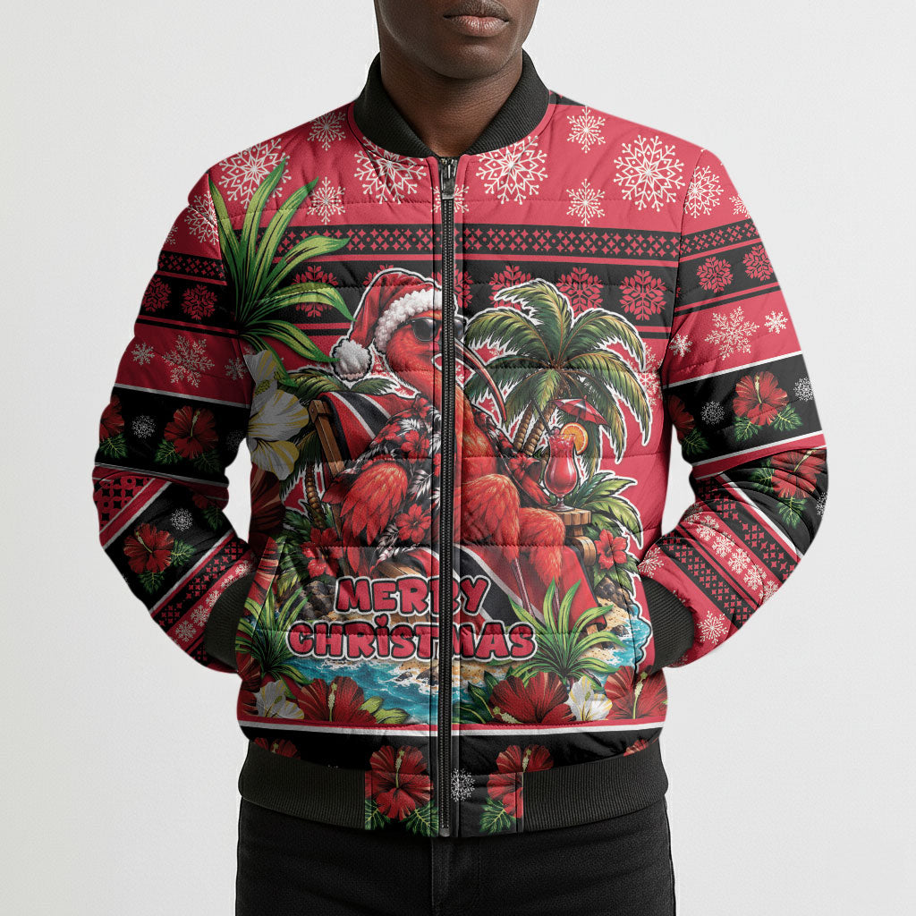 Afro-Trinidadian and Tobagonian Christmas Bomber Puffer Jacket This Scarlet Ibis Needs A Beach Retreat