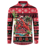 Afro-Trinidadian and Tobagonian Christmas Button Sweatshirt This Scarlet Ibis Needs A Beach Retreat