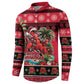 Afro-Trinidadian and Tobagonian Christmas Button Sweatshirt This Scarlet Ibis Needs A Beach Retreat