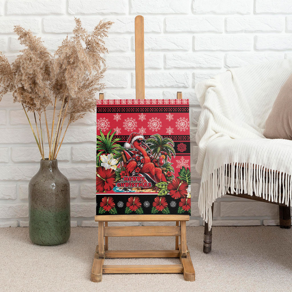 Afro-Trinidadian and Tobagonian Christmas Canvas Wall Art This Scarlet Ibis Needs A Beach Retreat
