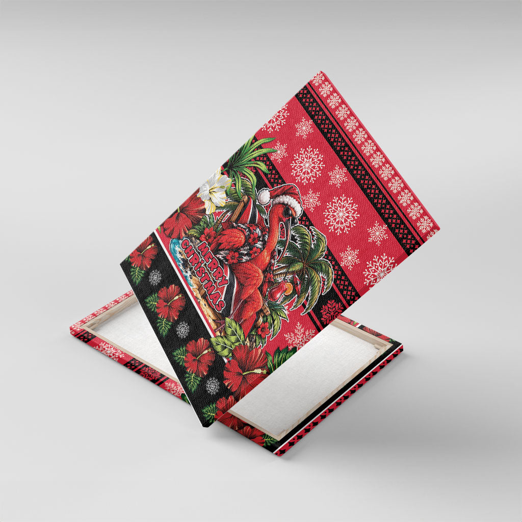 Afro-Trinidadian and Tobagonian Christmas Canvas Wall Art This Scarlet Ibis Needs A Beach Retreat