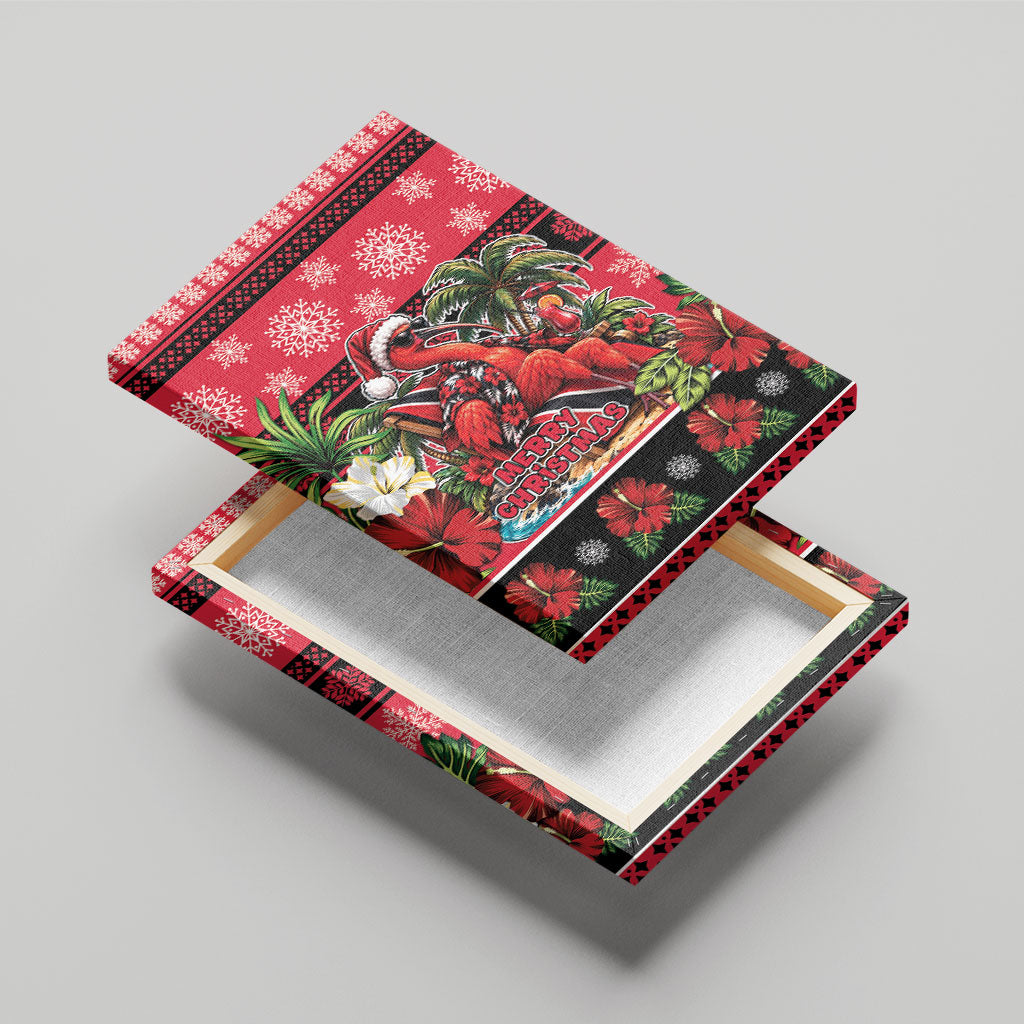 Afro-Trinidadian and Tobagonian Christmas Canvas Wall Art This Scarlet Ibis Needs A Beach Retreat