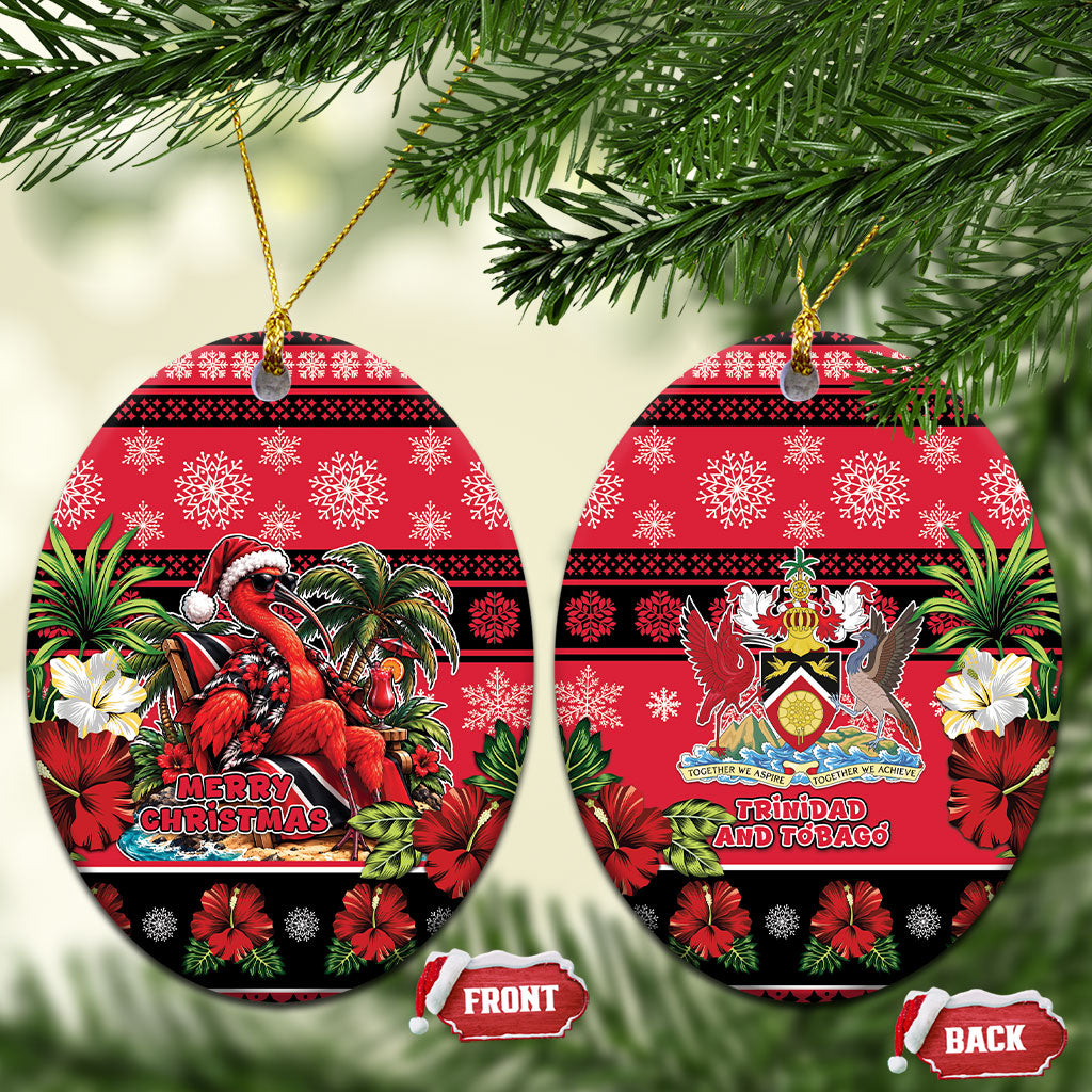 Afro-Trinidadian and Tobagonian Christmas Ceramic Ornament This Scarlet Ibis Needs A Beach Retreat