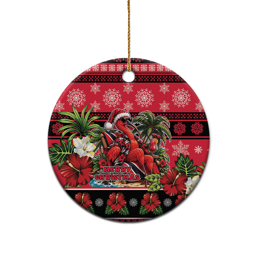 Afro-Trinidadian and Tobagonian Christmas Ceramic Ornament This Scarlet Ibis Needs A Beach Retreat