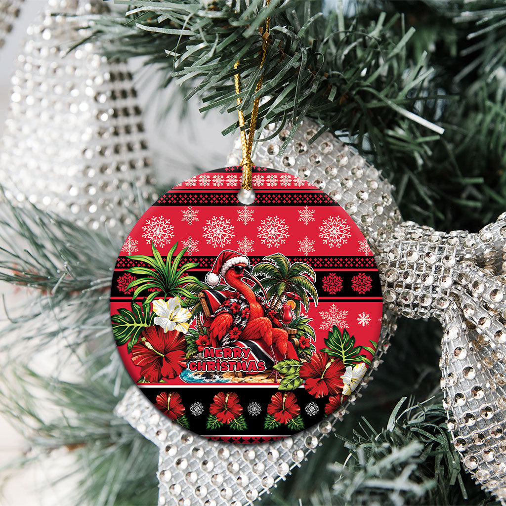 Afro-Trinidadian and Tobagonian Christmas Ceramic Ornament This Scarlet Ibis Needs A Beach Retreat