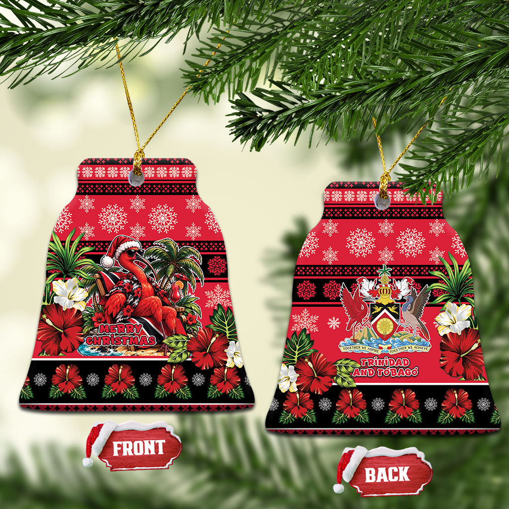 Afro-Trinidadian and Tobagonian Christmas Ceramic Ornament This Scarlet Ibis Needs A Beach Retreat