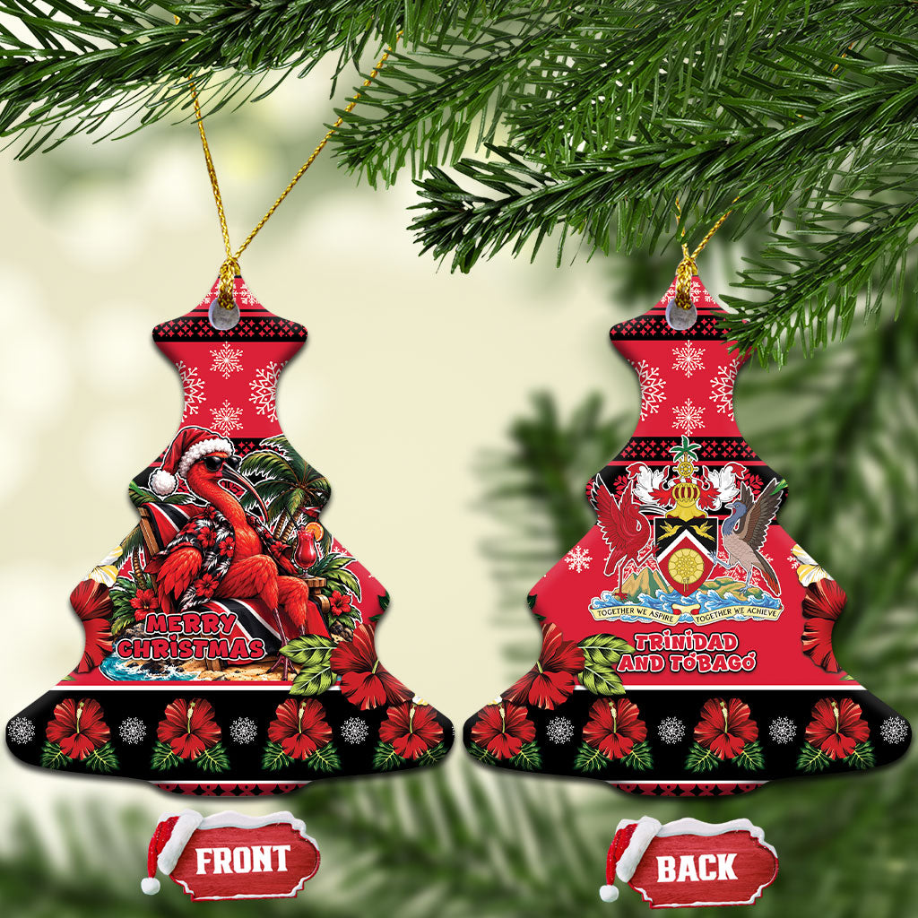 Afro-Trinidadian and Tobagonian Christmas Ceramic Ornament This Scarlet Ibis Needs A Beach Retreat