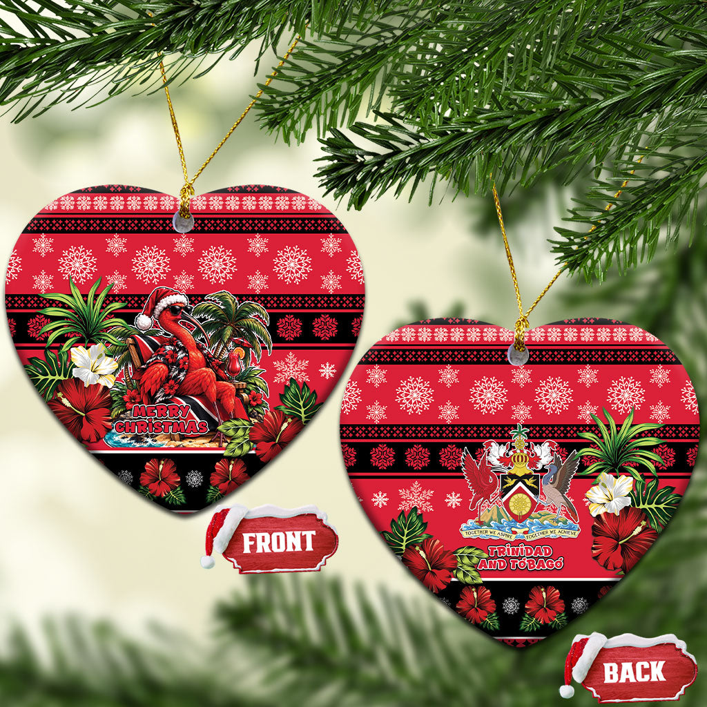 Afro-Trinidadian and Tobagonian Christmas Ceramic Ornament This Scarlet Ibis Needs A Beach Retreat