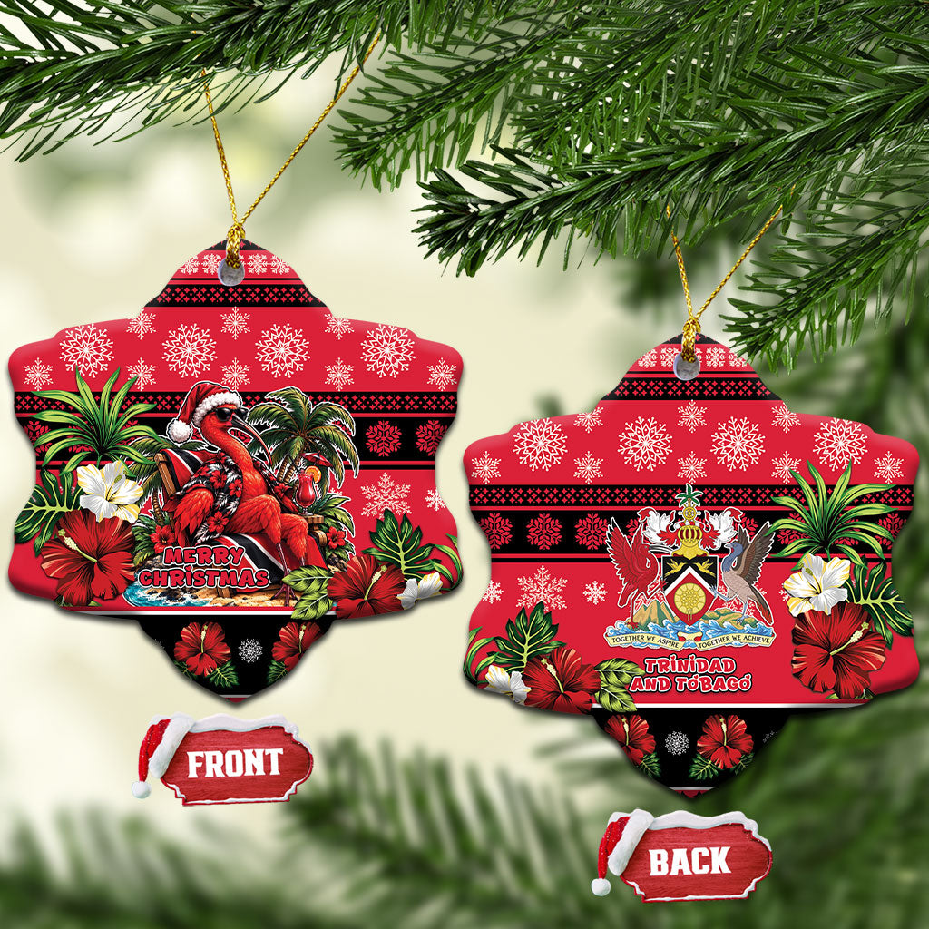 Afro-Trinidadian and Tobagonian Christmas Ceramic Ornament This Scarlet Ibis Needs A Beach Retreat