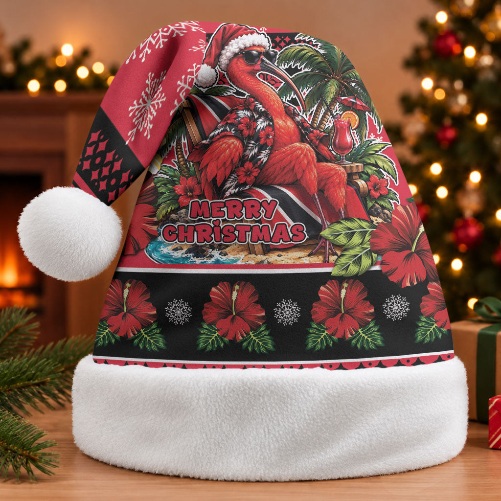 Afro-Trinidadian and Tobagonian Christmas Santa Hat This Scarlet Ibis Needs A Beach Retreat