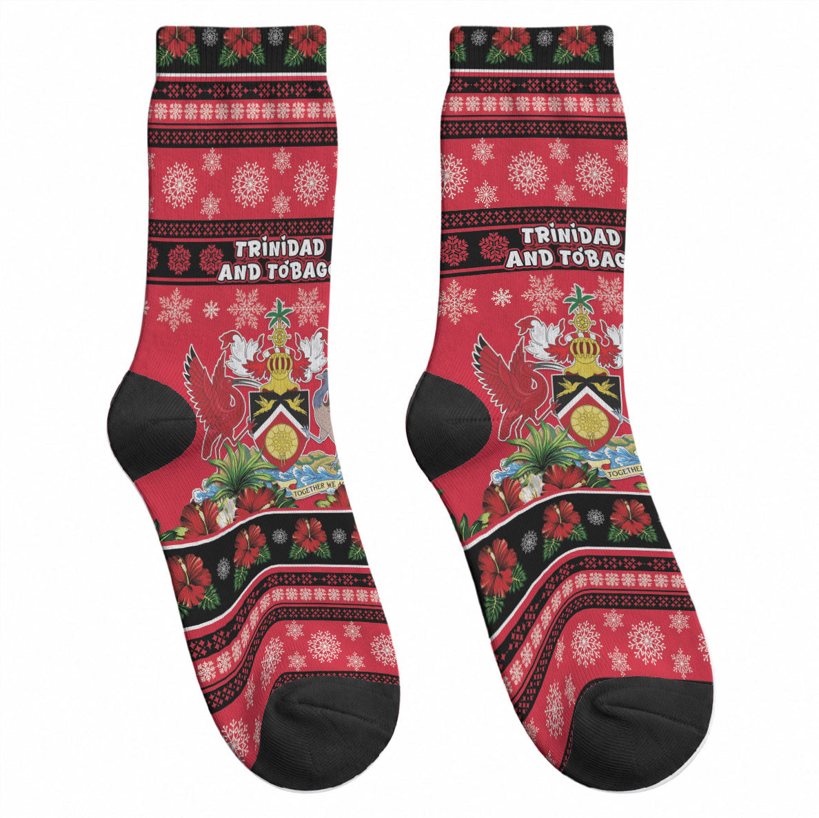 Afro-Trinidadian and Tobagonian Christmas Crew Socks This Scarlet Ibis Needs A Beach Retreat