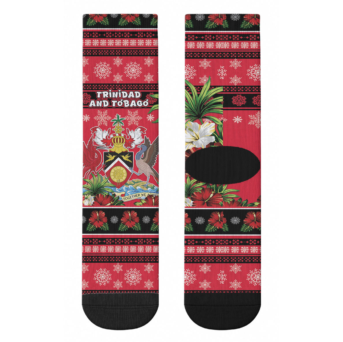 Afro-Trinidadian and Tobagonian Christmas Crew Socks This Scarlet Ibis Needs A Beach Retreat