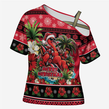 Afro-Trinidadian and Tobagonian Christmas Cross Shoulder Shirt This Scarlet Ibis Needs A Beach Retreat