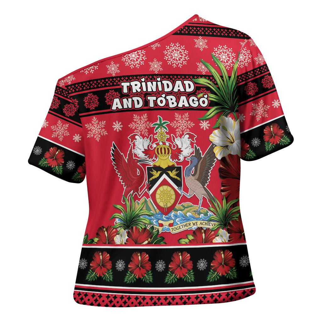 Afro-Trinidadian and Tobagonian Christmas Cross Shoulder Shirt This Scarlet Ibis Needs A Beach Retreat