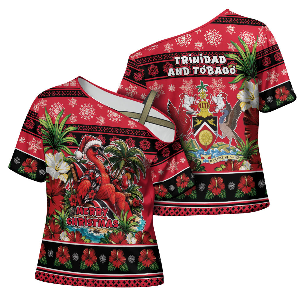 Afro-Trinidadian and Tobagonian Christmas Cross Shoulder Shirt This Scarlet Ibis Needs A Beach Retreat