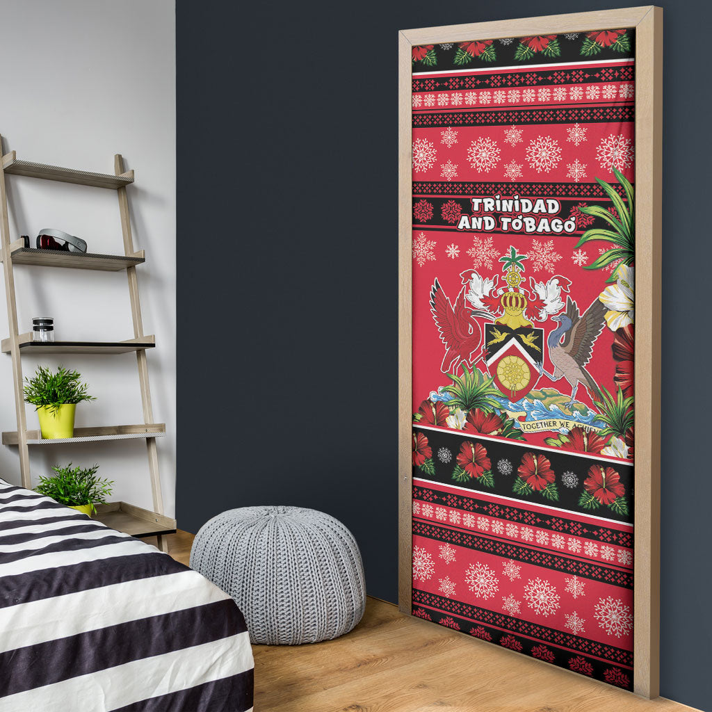 Afro-Trinidadian and Tobagonian Christmas Door Cover This Scarlet Ibis Needs A Beach Retreat