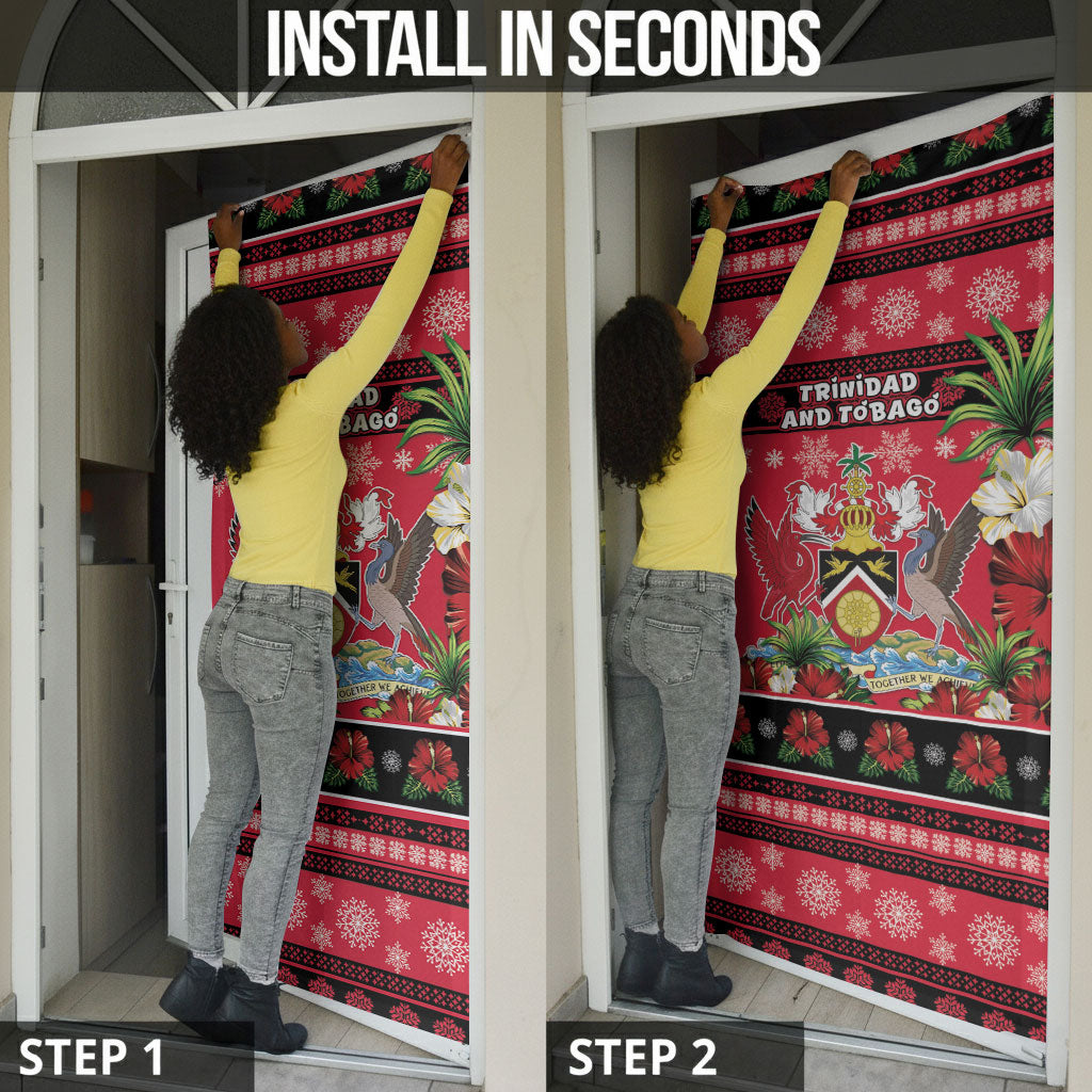 Afro-Trinidadian and Tobagonian Christmas Door Cover This Scarlet Ibis Needs A Beach Retreat
