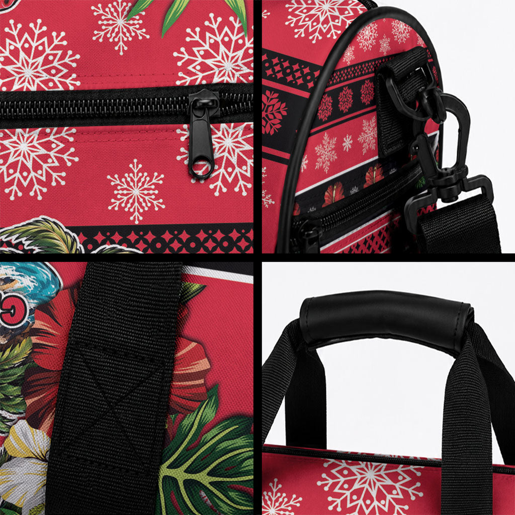 Afro-Trinidadian and Tobagonian Christmas Duffle Bag This Scarlet Ibis Needs A Beach Retreat