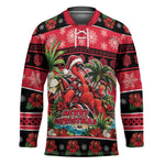 Afro-Trinidadian and Tobagonian Christmas Hockey Jersey This Scarlet Ibis Needs A Beach Retreat