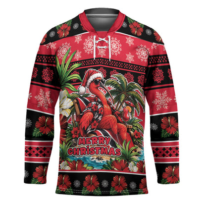Afro-Trinidadian and Tobagonian Christmas Hockey Jersey This Scarlet Ibis Needs A Beach Retreat