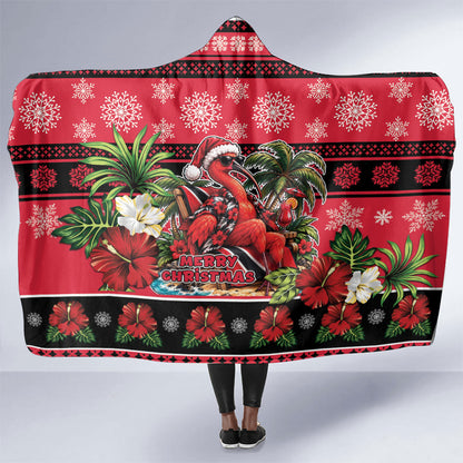 Afro-Trinidadian and Tobagonian Christmas Hooded Blanket This Scarlet Ibis Needs A Beach Retreat