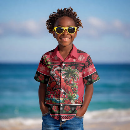 Afro-Trinidadian and Tobagonian Christmas Kid Hawaiian Shirt This Scarlet Ibis Needs A Beach Retreat