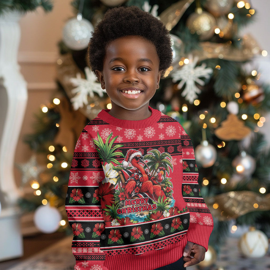 Afro-Trinidadian and Tobagonian Christmas Kid Ugly Christmas Sweater This Scarlet Ibis Needs A Beach Retreat