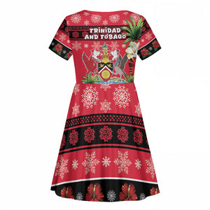Afro-Trinidadian and Tobagonian Christmas Kid Short Sleeve Dress This Scarlet Ibis Needs A Beach Retreat