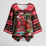 Afro-Trinidadian and Tobagonian Christmas Kimono Sleeve Blouse This Scarlet Ibis Needs A Beach Retreat